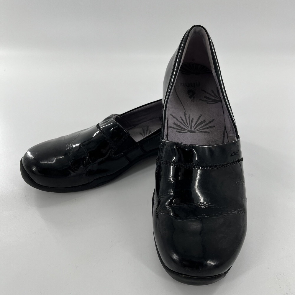 Ahnu Black Patent Leather Loafers